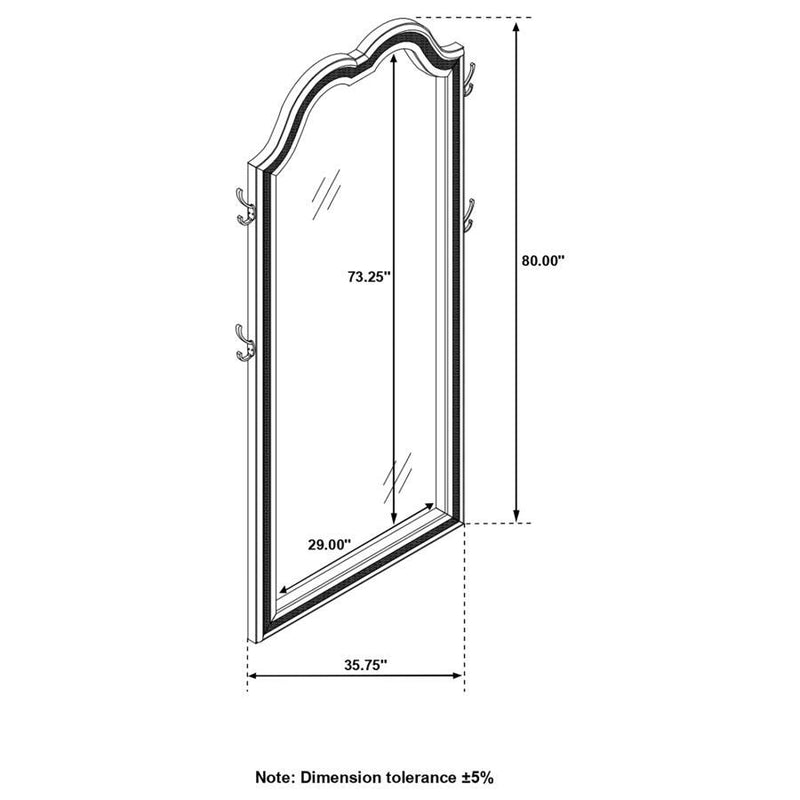 Evangeline - Full Length LED Floor Mirror - Silver Oak