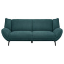 Acton - Upholstered Flared Arm Sofa - Teal Blue