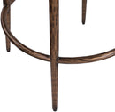 Ferro - Performance Fabric Upholstered Backless Bar Stool - Antique Bronze