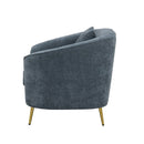 Nakendra - Loveseat With 2 Pillows - Cobalt Blue Chenille