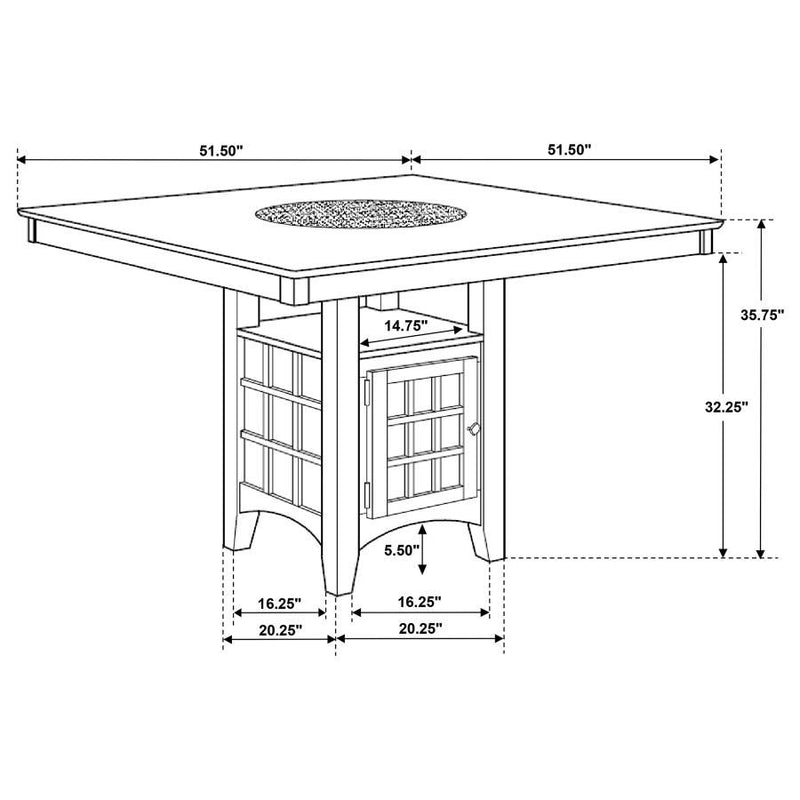 Gabriel - Square Counter Dining Room Set