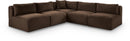 Shaggy - 5 Piece Modular Corner Armless Sectional