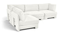 Hammond - Velvet Performance Fabric Upholstered 4 Piece Armless Sectional