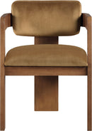 Sacha - Velvet Dining Chair With Brown Base (Set of 2)