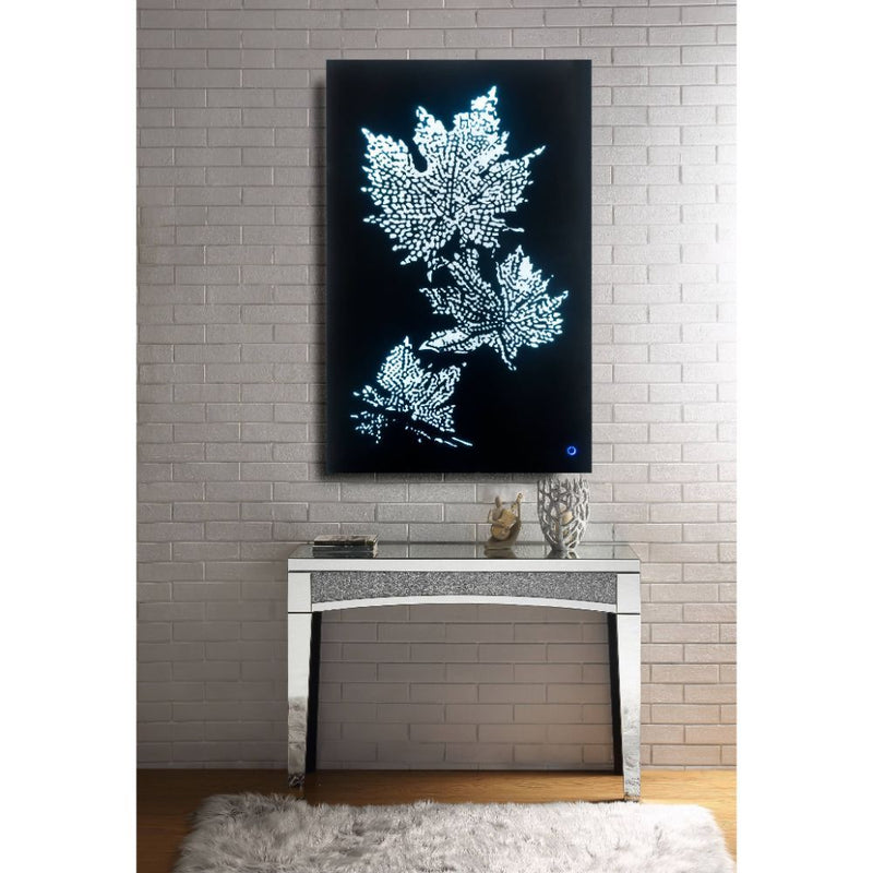 Talisha - 55" Wall Art With LED - Smoky Glass & Faux Crystal