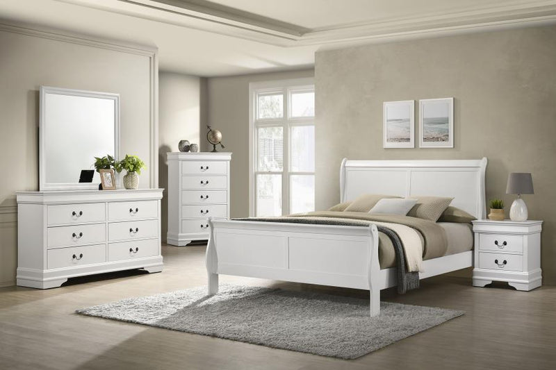 Louis Philippe - 6 Drawers Dresser - White