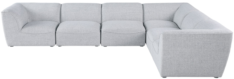 Miramar - Modular Sectional 6 Piece - Gray - Fabric - Modern & Contemporary