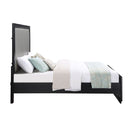 Nicola - Eastern King Bed - Silver Synthetic Leather & Black