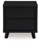Danziar - Two Drawer Night Stand - Black