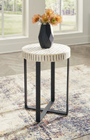 Crewridge - Accent Table - Black / Cream