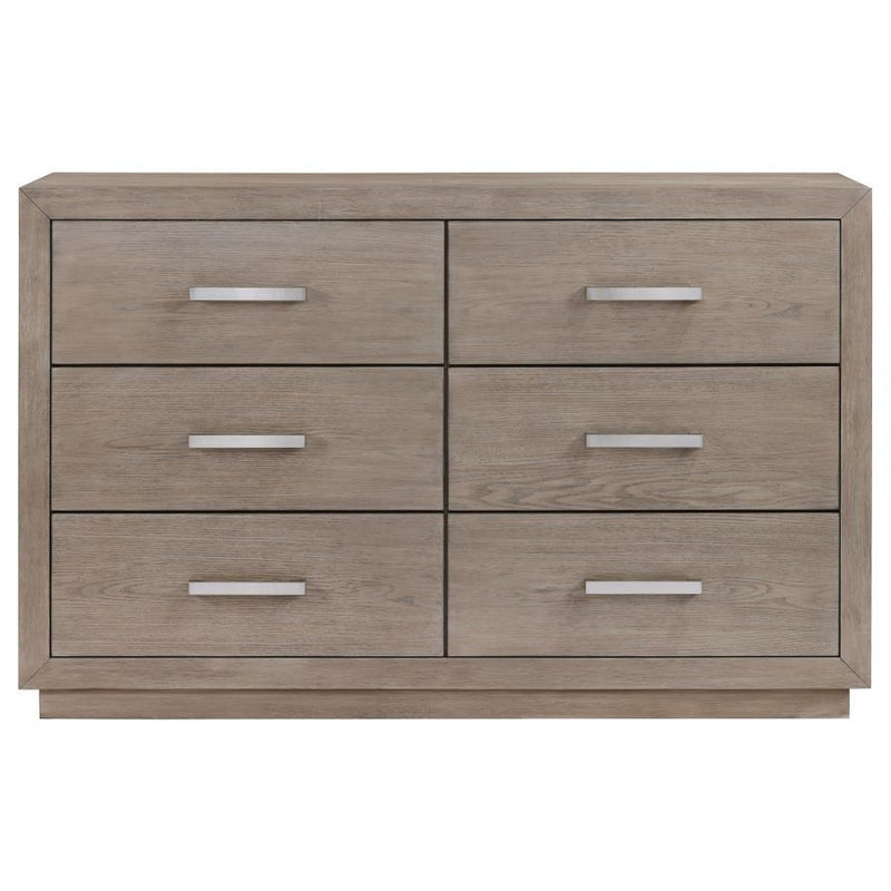 Kenora - 6 Drawers Dresser - Barley Brown