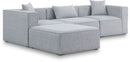 Cube - Linen 4 Piece Modular Sectional With Chaise