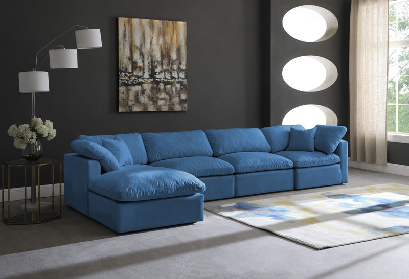 Plush - Velvet Standart Comfort Modular Sectional - Navy - Modern & Contemporary