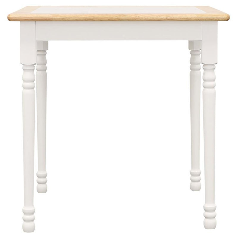 Carlene - Square Top Dining Table - Natural Brown And White