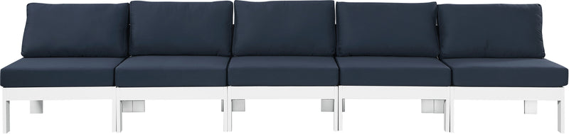 Nizuc - Outdoor Patio Modular Sofa - Navy - Metal - Modern & Contemporary