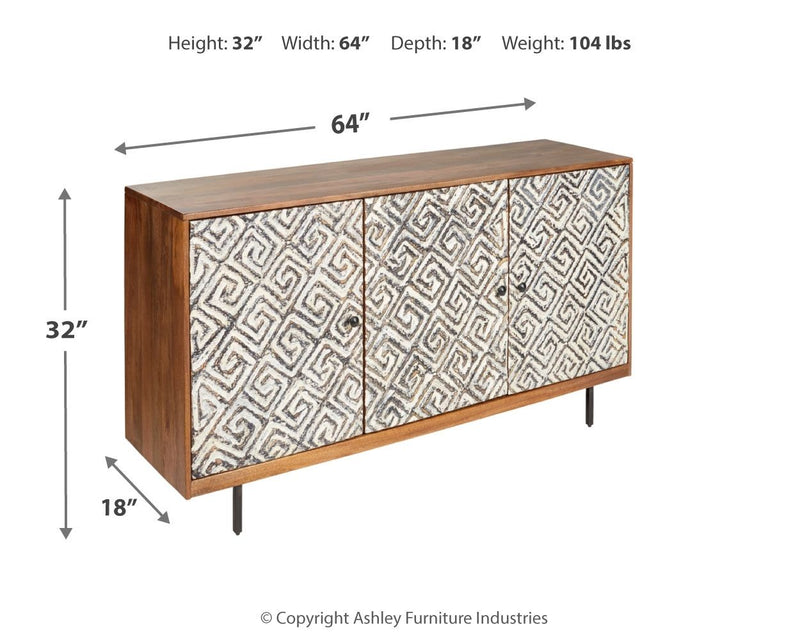 Kerrings - Brown / Black / White - Accent Cabinet