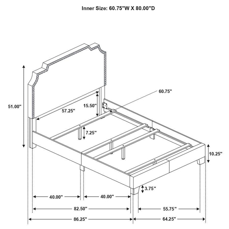 Tamarac - Upholstered Nailhead Bed