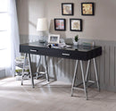 Coleen - Writing Desk - Black High Gloss & Chrome