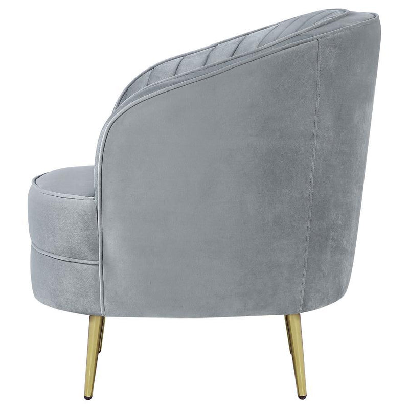 Sophia - Upholstered Channel Tufted Barrel Accent Chair