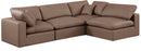Comfy - 4 Piece Faux Leather Modular Armless Sectional