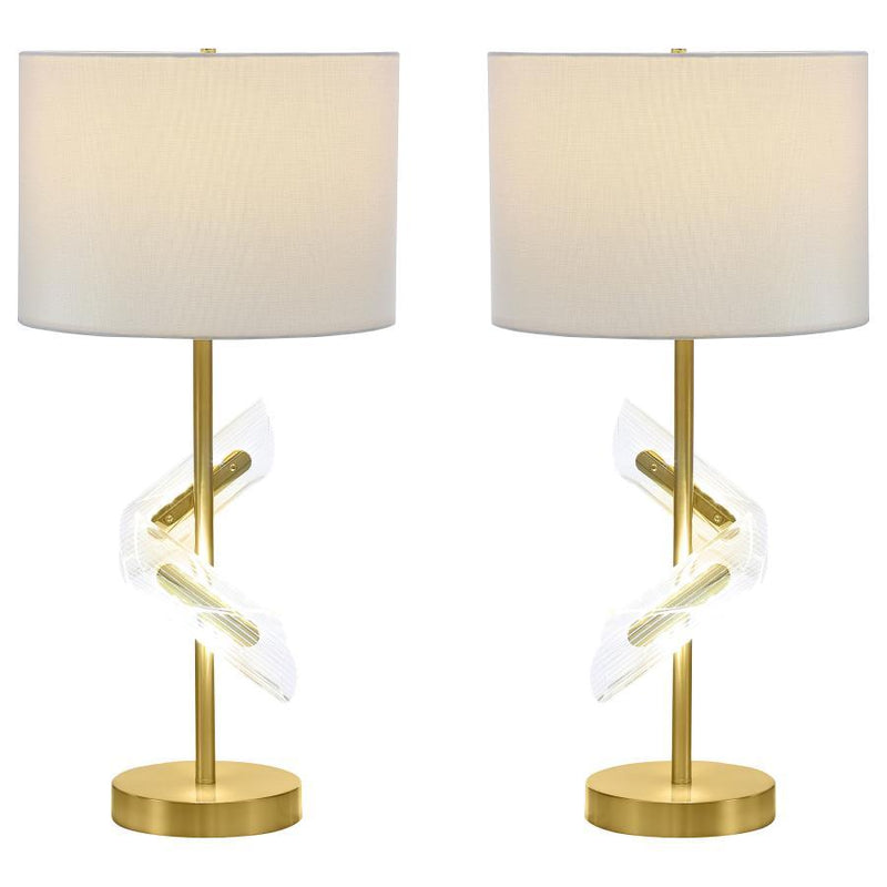 Kingsley - Drum Shade Table Lamp (Set of 2) - Gold