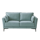 Mesut - Loveseat - Sage Green Top Grain Leather & Black