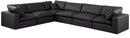 Comfy - 6 Piece Faux Leather Modular Corner Sectional