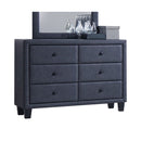 Saveria - Dresser - Two Tone Gray Synthetic Leather