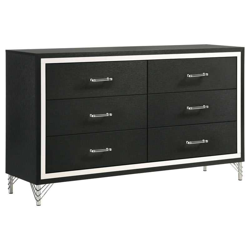 Lucia - 6-Drawer Dresser Cabinet - Black