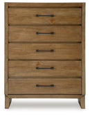 Sherbana - Five Drawer Chest - Light Brown