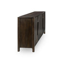 Colson - Mango Wood 4 Door Cabinet - Dark Brown