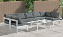 Nizuc - Outdoor Patio 7 Piece Modular Sectional With White Frame