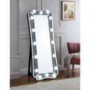 Noralie - 63" Floor Mirror With Faux Diamonds - Mirrored