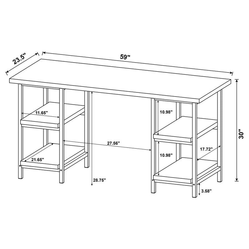 Kemper - 4-Shelf Writing Desk - Salvaged Cabin