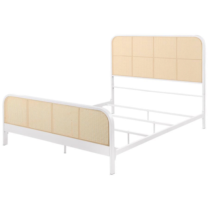 Lanewood - Polyethylene PE Rattan Upholstered Metal Bed