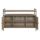 Baina - TV Stand - Rustic Oak & Black