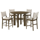 Ottowa - 5 Piece Round Counter Height Dining Room Set - Brown
