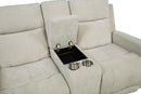 Kennett - Chenille Upholstered Power Reclining Loveseat - Ivory