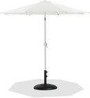 Fiji - Aluminum Patio Umbrella With Round Black And White Base