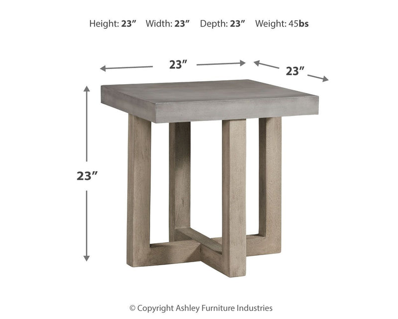 Lockthorne - Gray - Square End Table