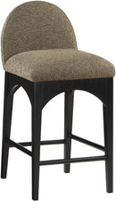 Waldorf - Boucle Stool With Black Legs