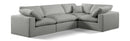Comfy - 4 Piece Linen Fabric Modular Sectional
