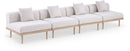 Laguna - 4 Piece 142" Upholstered Outdoor Patio Modular Armless Sofa