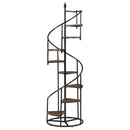 Roseglen - 8-Shelf Staircase Bookshelf - Rustic Brown