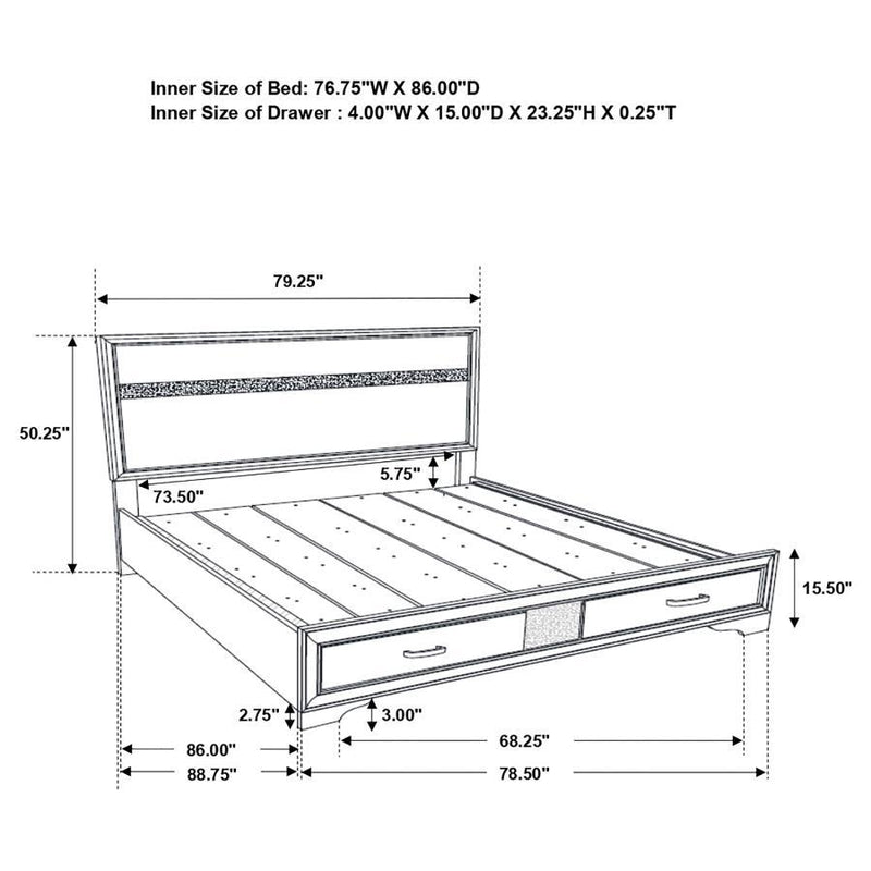 Miranda - 2-Drawer Storage Bed