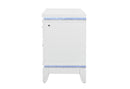 Alina - Nightstand With Cooler, LED, Speaker And USB - White