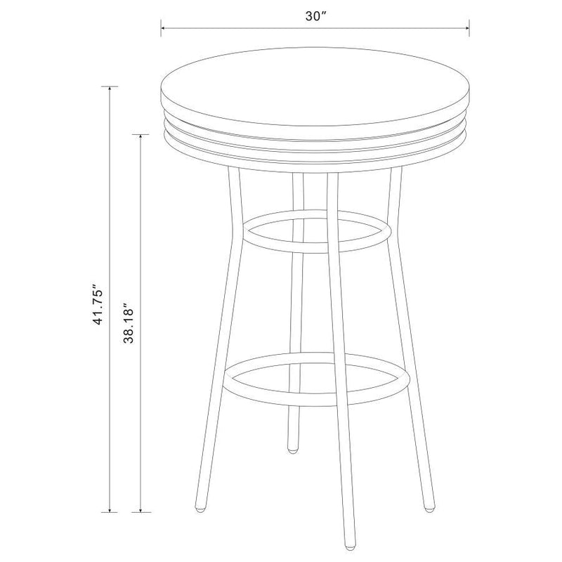 Retro - Round 30" 1950's Bistro Pub Height Bar Table