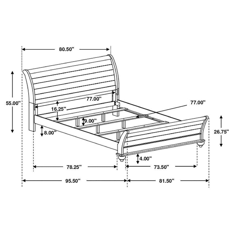 Stillwood - Sleigh Panel Bed