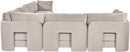Hammond - Velvet Performance Fabric Upholstered 6 Piece Corner Sectional
