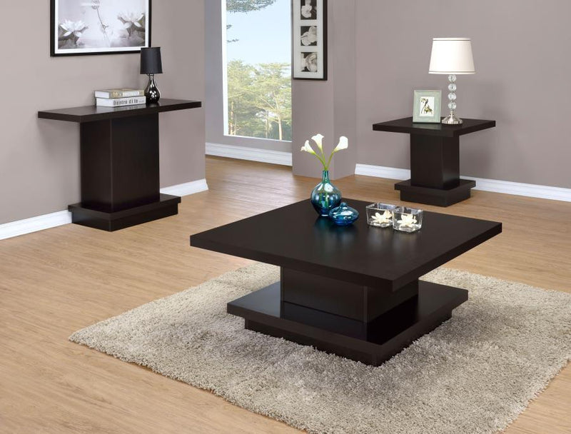 Reston - Pedestal Sofa Table - Cappuccino